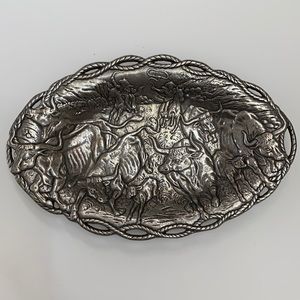 Arthur Court longhorn cowboy tray